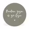 Tekst - Buiten zijn is zo fijn - Zomer - Spreuken Wandcirkel kunststof plaat 5mm dik klein -3d