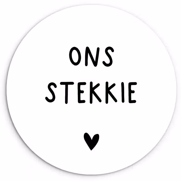 Ons stekkie - Quotes - Spreuken Wandcirkel kunststof plaat 5mm dik klein -3d