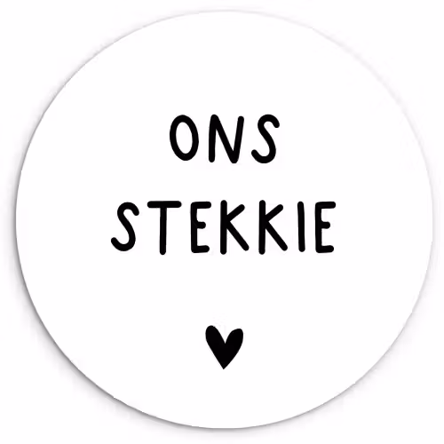 Ons stekkie - Quotes - Spreuken Wandcirkel kunststof plaat 5mm dik klein -3d