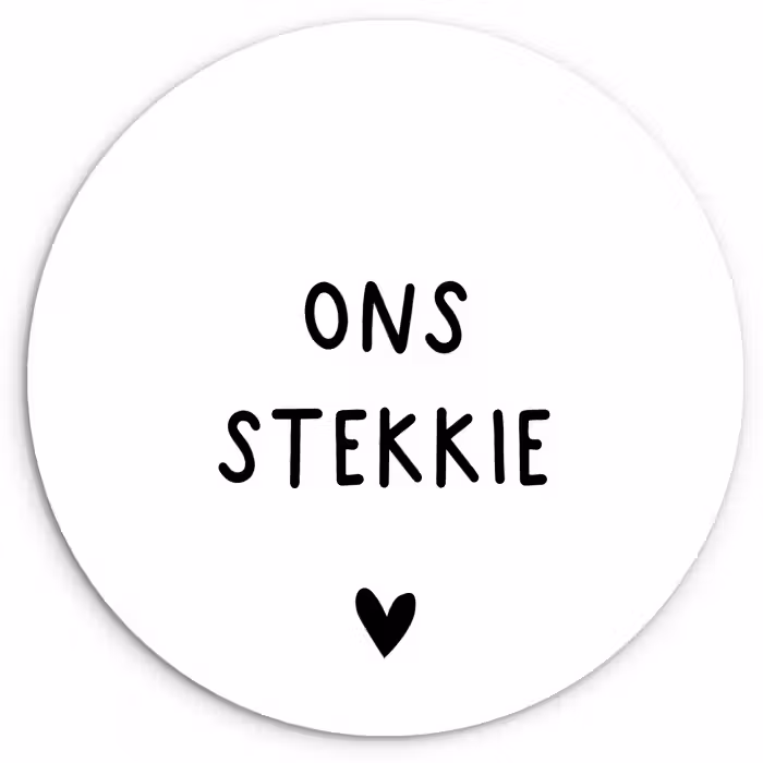 Ons stekkie - Spreuken - Quotes Wandcirkel kunststof plaat 5mm dik klein -3d