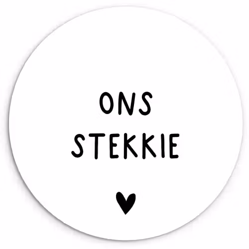 Ons stekkie - Spreuken - Quotes Wandcirkel kunststof plaat 5mm dik klein -3d