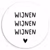 Wijnen wijnen wijnen - Spreuken - Quotes Wandcirkel kunststof plaat 5mm dik klein -3d