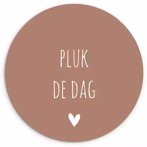 Quotes - Carpe diem - Pluk de dag - Spreuken Wandcirkel kunststof plaat 5mm dik klein -3d