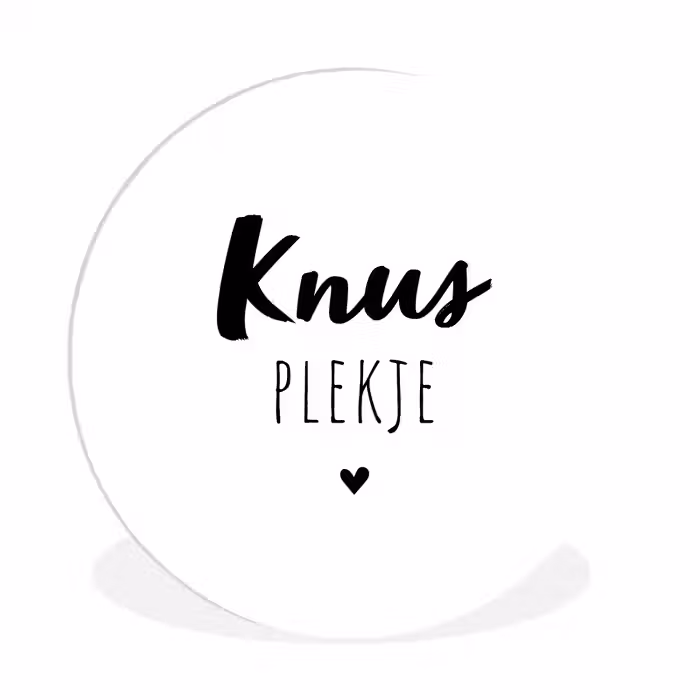 Quotes - Knus plekje - Tuin - Tekst Wandcirkel kunststof plaat 5mm dik klein -3d