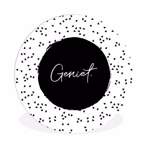 Quotes - Geniet - Zomer - Tekst Wandcirkel kunststof plaat 5mm dik klein -3d