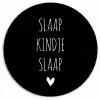 Quotes - Slaap kindje slaap - Spreuken Wandcirkel kunststof plaat 5mm dik klein -3d