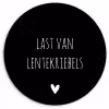 Quotes - Spreuken - Lentekriebels Wandcirkel kunststof plaat 5mm dik klein -3d