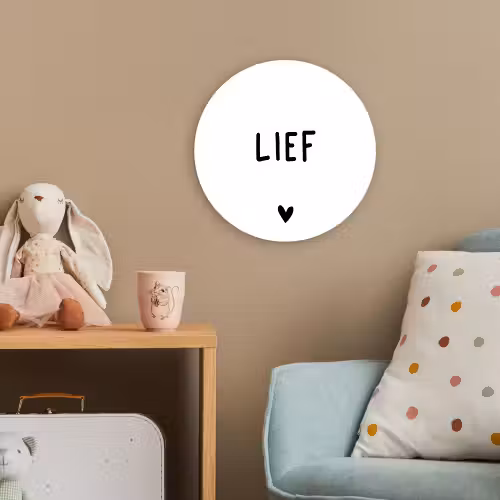Quotes - Lief - Spreuken Wandcirkel kunststof plaat 5mm dik klein -tsfeer1_kind