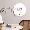 Quotes - Lief - Spreuken Wandcirkel kunststof plaat 5mm dik klein -sfeer4