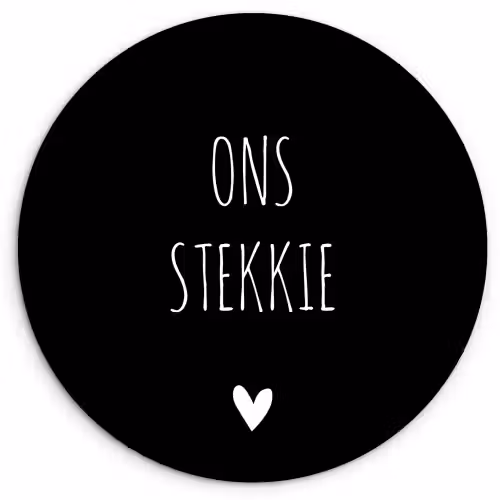 Quotes - Stekkie - Ons stekkie Wandcirkel kunststof plaat 5mm dik klein -3d