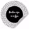 Buiten zijn is zo fijn - Quotes - Buiten - Tekst Wandcirkel behangsticker klein -3d