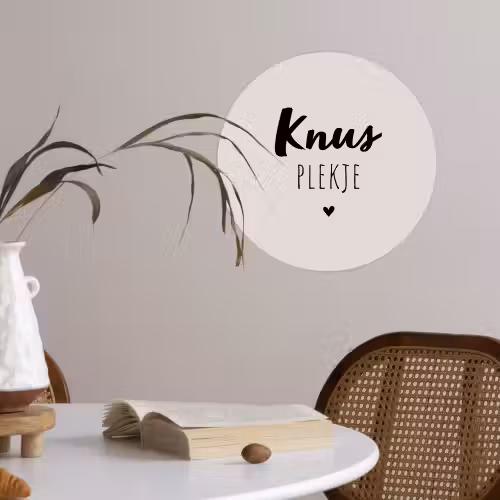 Knus plekje - Quotes - Tekst - Thuis Wandcirkel behangsticker klein -sfeer3
