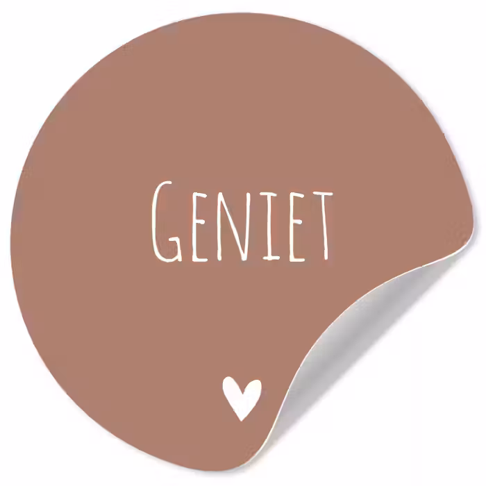 Geniet - Spreuken -Quotes Wandcirkel behangsticker klein -3d