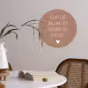 Geluk is het enige wat zich verdubbelt - Quotes - Spreuken Wandcirkel behangsticker klein -sfeer3