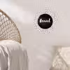 Geniet - Quotes - Tekst - Stippen Wandcirkel behangsticker klein -sfeer4