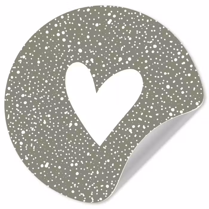 Hart - Design - Liefde Wandcirkel behangsticker klein -3d