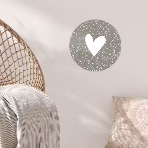 Hart - Design - Liefde Wandcirkel behangsticker klein -sfeer4
