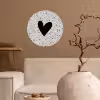 Hartje - Stippen - Beige Wandcirkel behangsticker klein -sfeer1