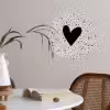 Hartje - Stippen - Beige Wandcirkel behangsticker klein -sfeer3