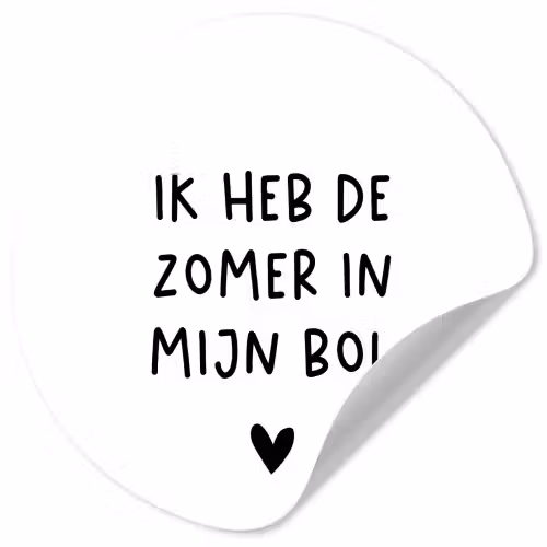 Ik heb de zomer in mijn bol - André Hazes - Spreuken - Quotes Wandcirkel behangsticker klein -3d