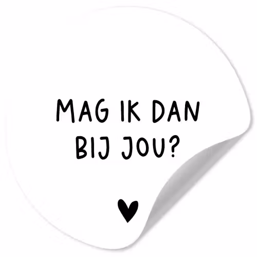 Mag ik dan bij jou - Spreuken - Claudia de Breij - Quotes Wandcirkel behangsticker klein -3d
