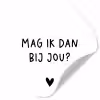 Mag ik dan bij jou - Spreuken - Claudia de Breij - Quotes Wandcirkel behangsticker klein -3d
