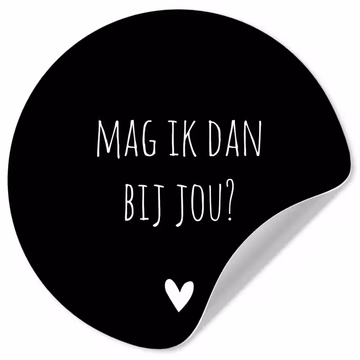 Mag ik dan bij jou - Spreuken - Quotes - Claudia de Breij Wandcirkel behangsticker klein -3d