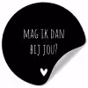 Mag ik dan bij jou - Spreuken - Quotes - Claudia de Breij Wandcirkel behangsticker klein -3d