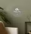 Oh happy day - Quotes - Tekst - Zomer Wandcirkel behangsticker klein -sfeer2