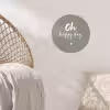 Oh happy day - Quotes - Tekst - Zomer Wandcirkel behangsticker klein -sfeer4