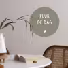 plukdedag-groen Wandcirkel behangsticker klein -sfeer3