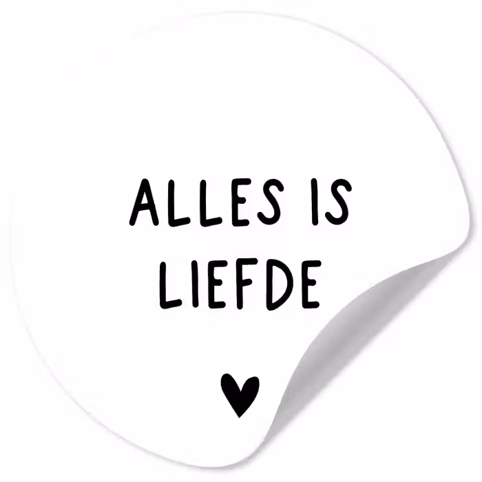 Spreuken - Alles is liefde - Bløf - Quotes Wandcirkel behangsticker klein -3d