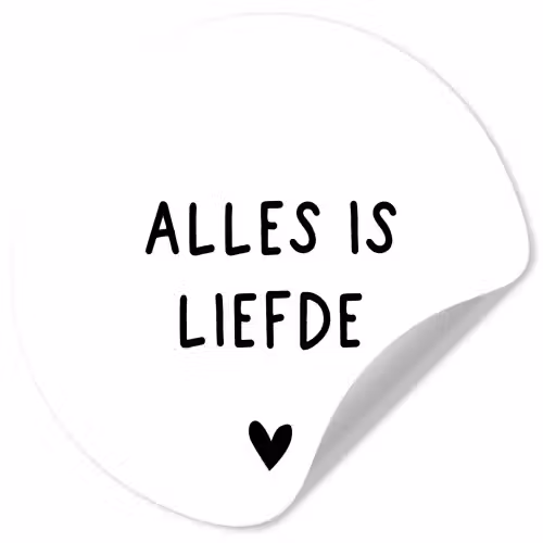 Spreuken - Alles is liefde - Bløf - Quotes Wandcirkel behangsticker klein -3d