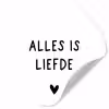 Spreuken - Alles is liefde - Bløf - Quotes Wandcirkel behangsticker klein -3d