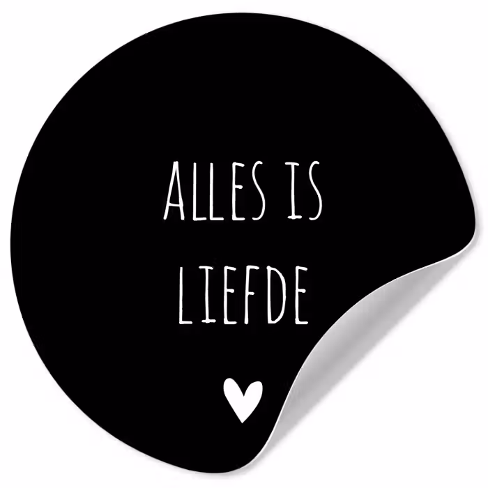 Spreuken - Alles is liefde - Quotes - Bløf Wandcirkel behangsticker klein -3d