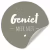 Spreuken - Geniet meer niet - Zomer - Tekst - Genieten Wandcirkel behangsticker klein -3d
