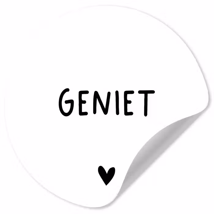 Spreuken - Geniet - Quotes Wandcirkel behangsticker klein -3d