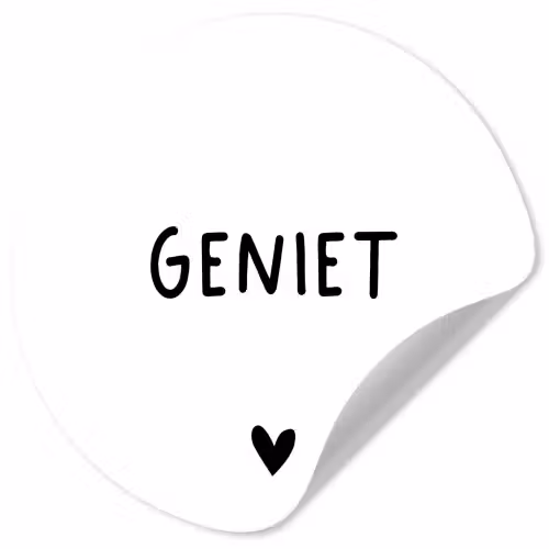 Spreuken - Geniet - Quotes Wandcirkel behangsticker klein -3d