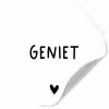 Spreuken - Geniet - Quotes Wandcirkel behangsticker klein -3d