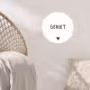 Spreuken - Geniet - Quotes Wandcirkel behangsticker klein -sfeer4