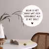 Spreuken - Geluk is het enige wat zich verdubbelt - Quotes Wandcirkel behangsticker klein -sfeer3