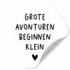 Spreuken - Grote avonturen beginnen klein - Quotes Wandcirkel behangsticker klein -3d