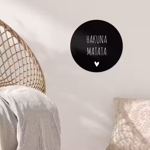 Spreuken - Hakuna matata - Quotes Wandcirkel behangsticker klein -sfeer4