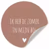 Spreuken - Ik heb de zomer in mijn bol - Quotes - André Hazes Wandcirkel behangsticker klein -3d