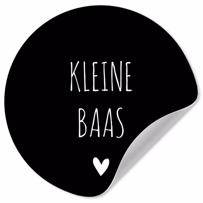 Spreuken - Kleine baas - Quotes Wandcirkel behangsticker klein -3d