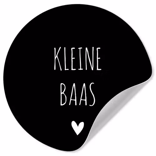 Spreuken - Kleine baas - Quotes Wandcirkel behangsticker klein -3d