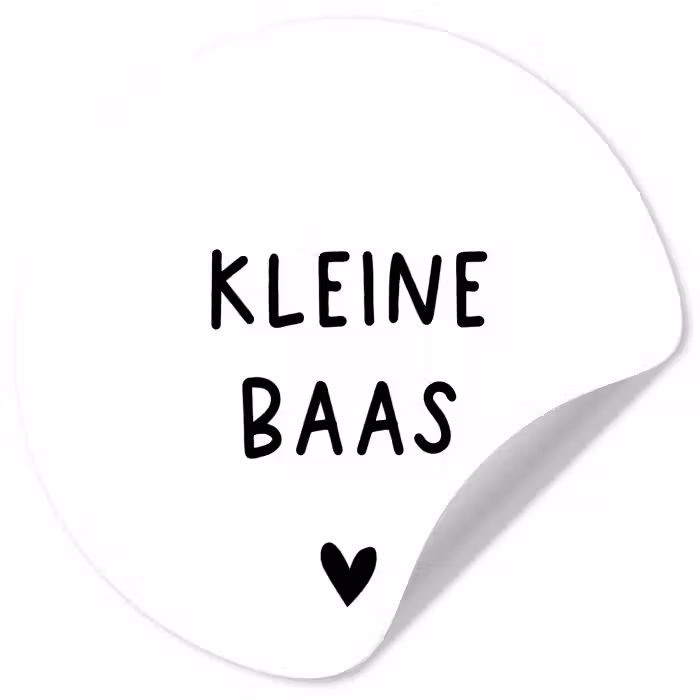 Spreuken - Kleine baas - Quotes Wandcirkel behangsticker klein -3d