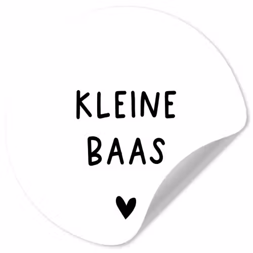 Spreuken - Kleine baas - Quotes Wandcirkel behangsticker klein -3d