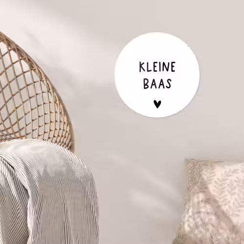 Spreuken - Kleine baas - Quotes Wandcirkel behangsticker klein -sfeer4
