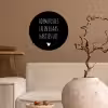 Spreuken - Adem kusjes in en blaas hartjes uit - Quotes Wandcirkel behangsticker klein -sfeer1